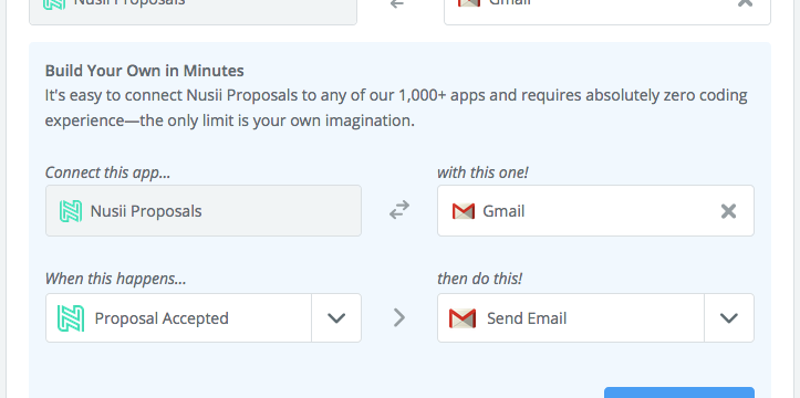 connect Nusii to Gmail with Zapier