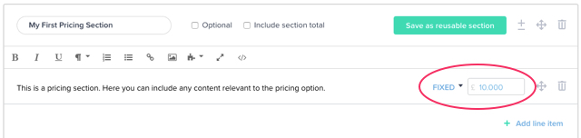 Click Fixed Pricing