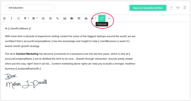 Click Button Fullscreen