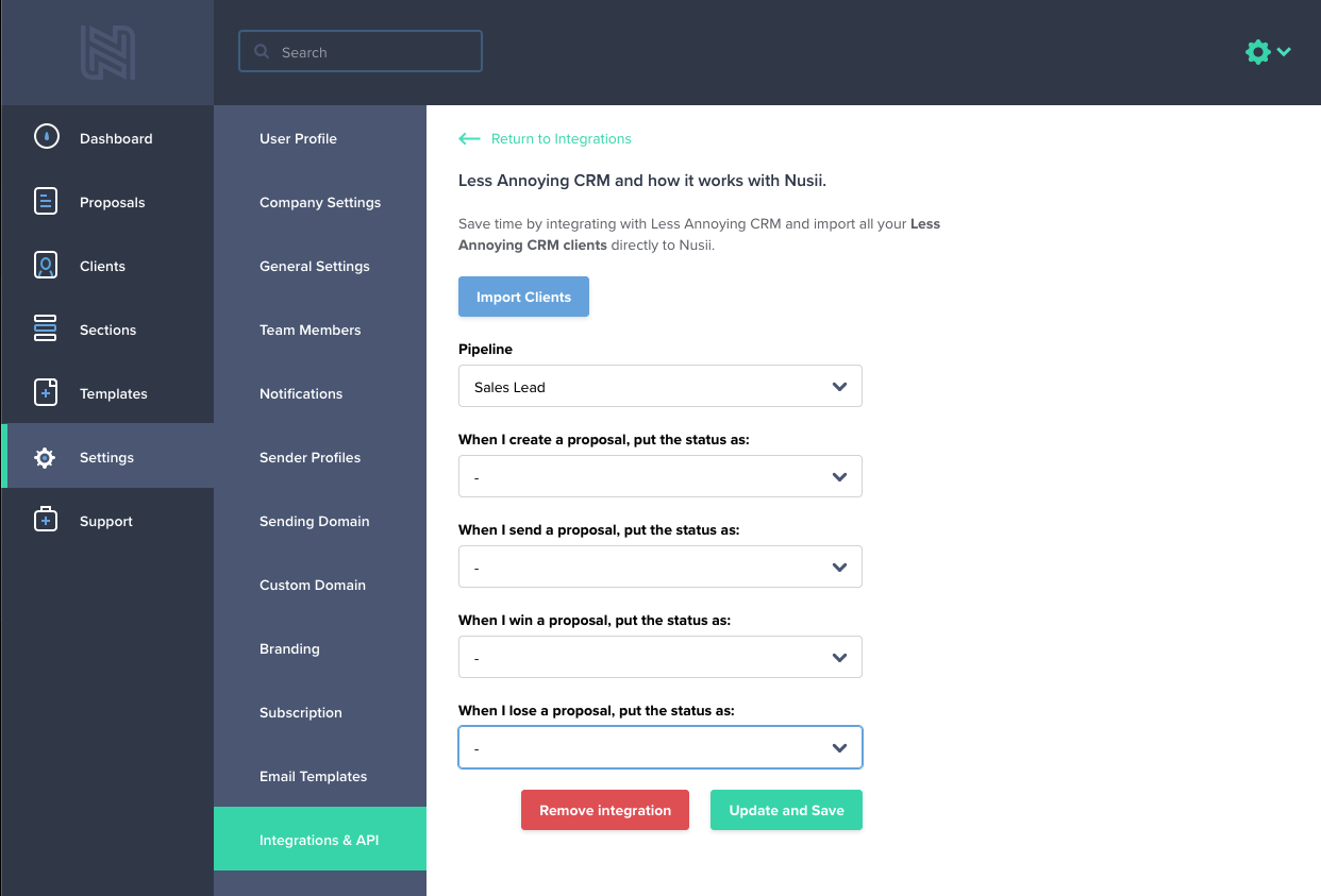 Less Annoying CRM connected screen