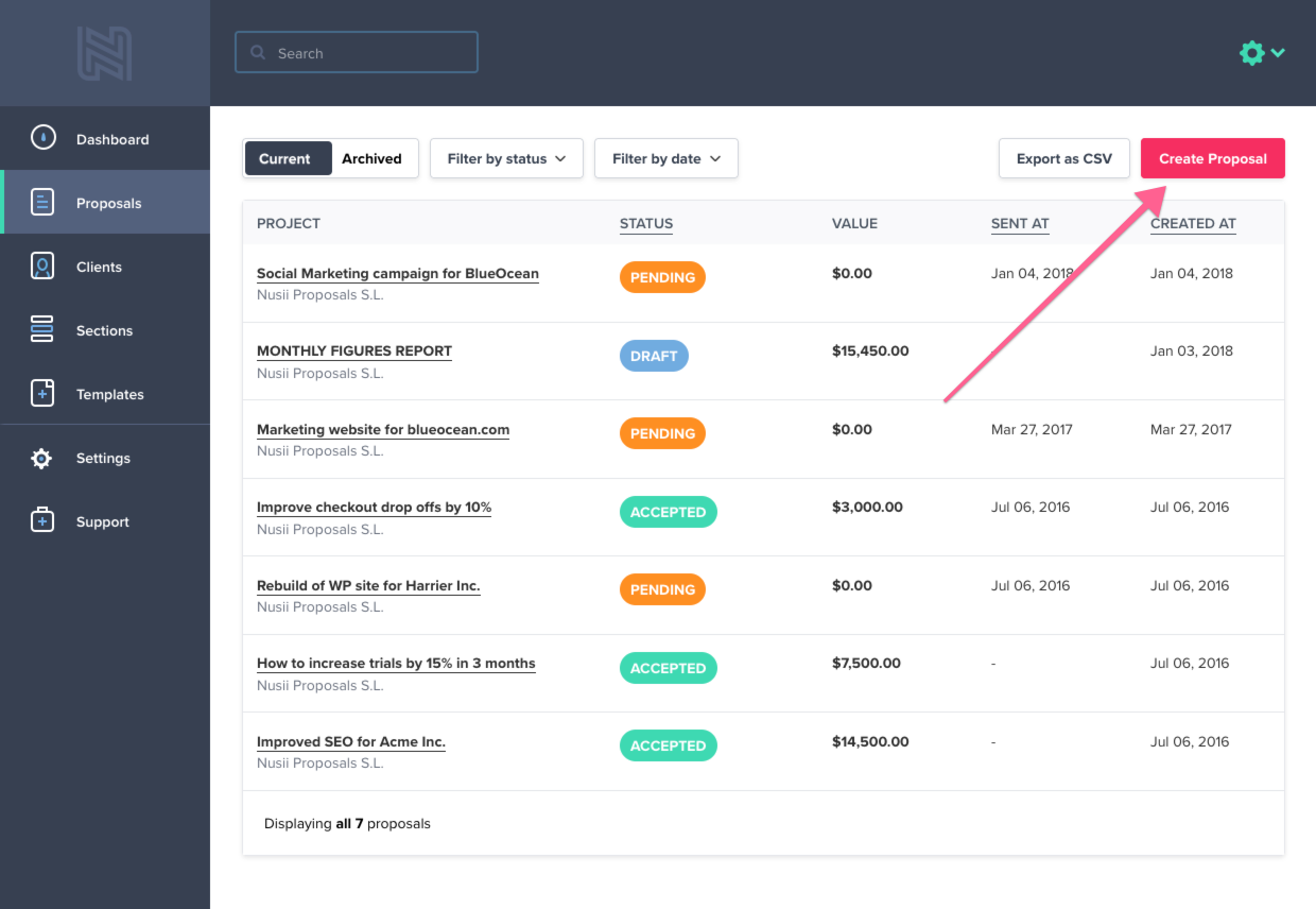 Less Annoying CRM create proposal