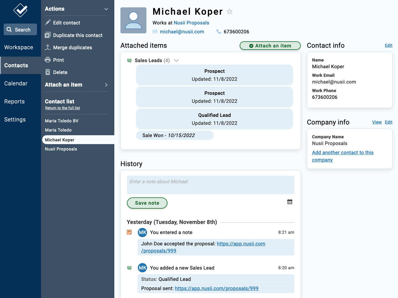 Less Annoying CRM dashboard