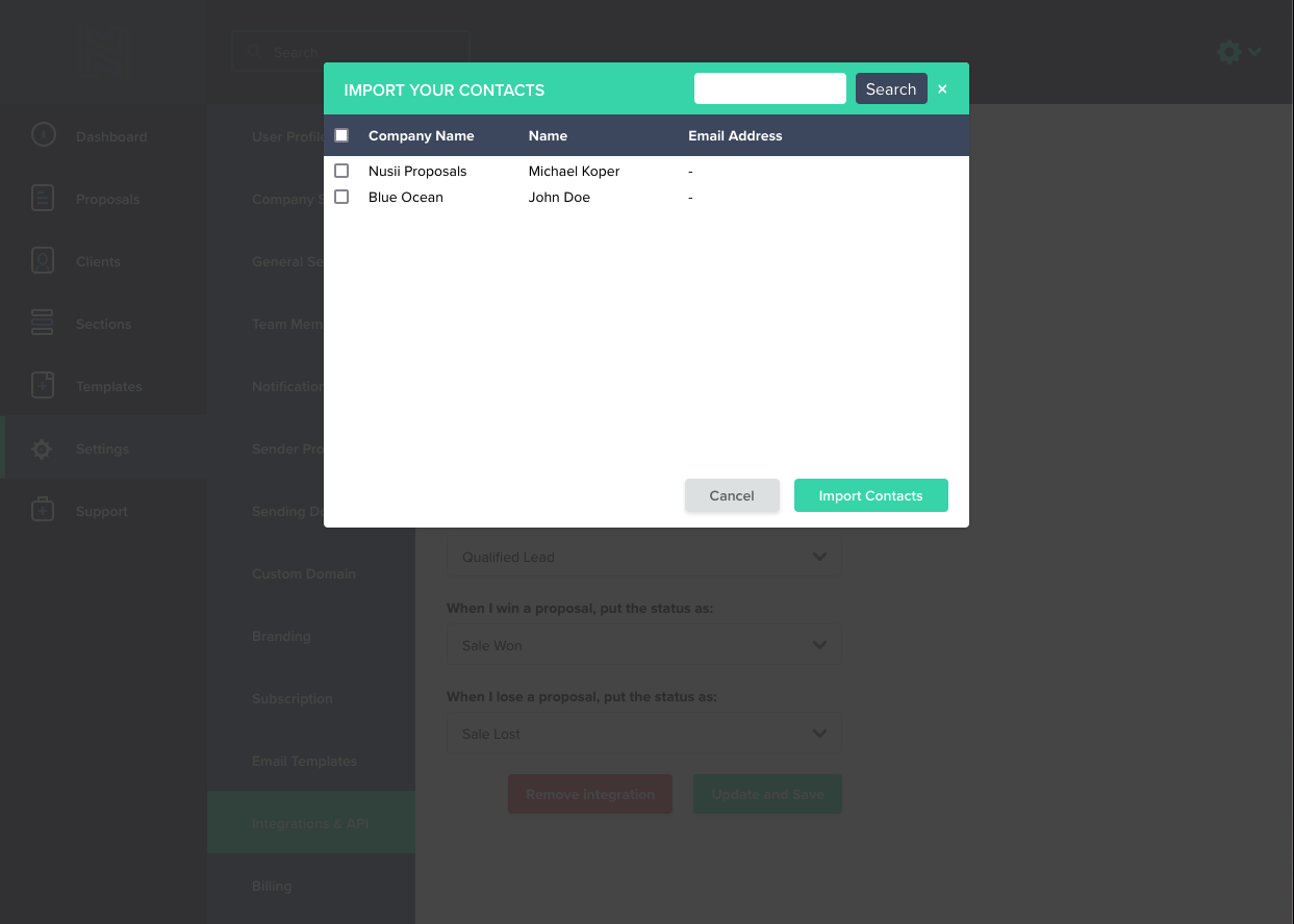 Less Annoying CRM import clients