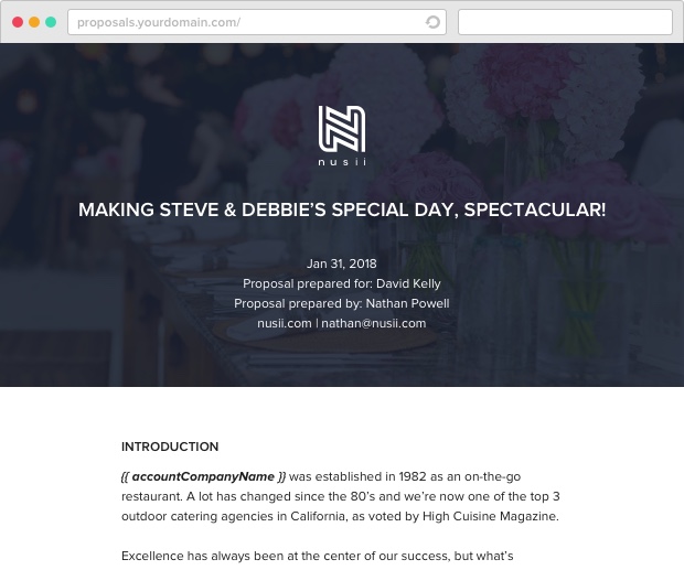 Nusii Catering Template