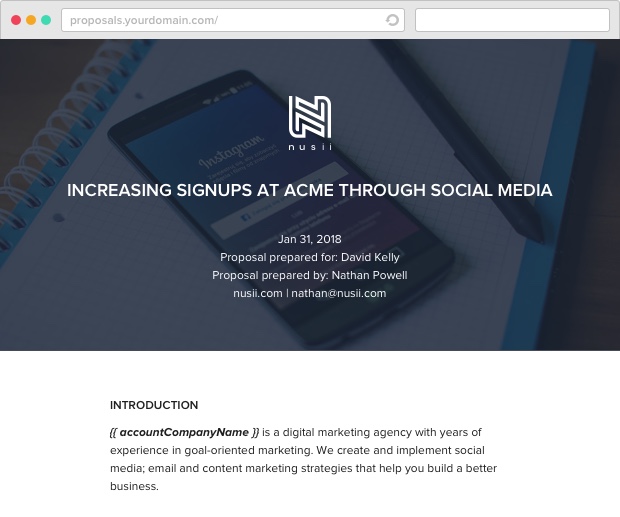 Nusii Social Media Template
