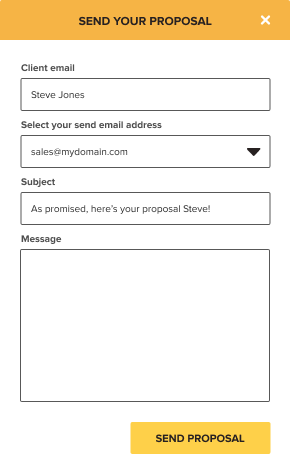 Send proposal modal
