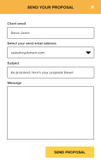 Send proposal modal